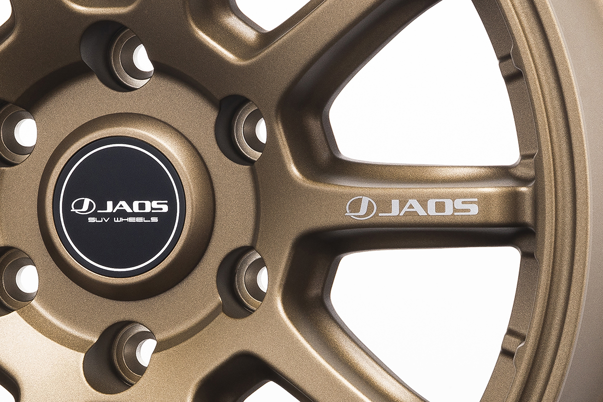 JAOS TRIBE CROSS 17×8.0J+20 6H139.7 チタニウムゴールド